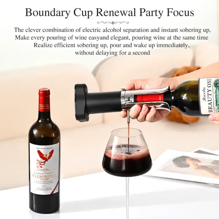 Système de conservation du vin avec joint sous vide pour garder le vin frais, aérateur de vin électr
