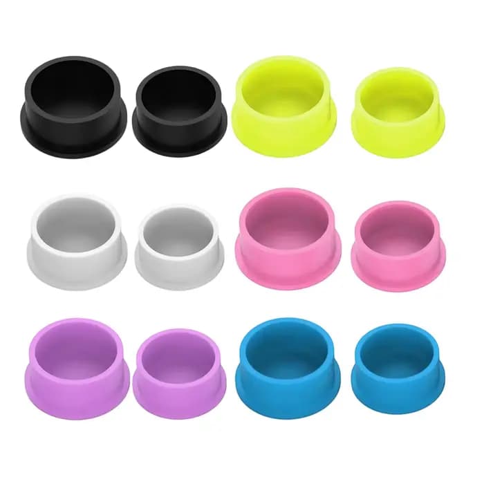 Couvre-flacon en silicone 6 couleurs pour la protection des échantillons, couvercle de flacon de pep