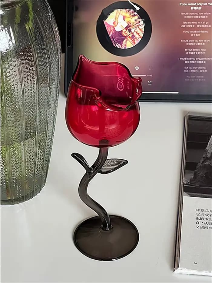 Grand verre à vin rouge monocouche, romantique, français, simple, moderne, simple, simple, Ins, micr