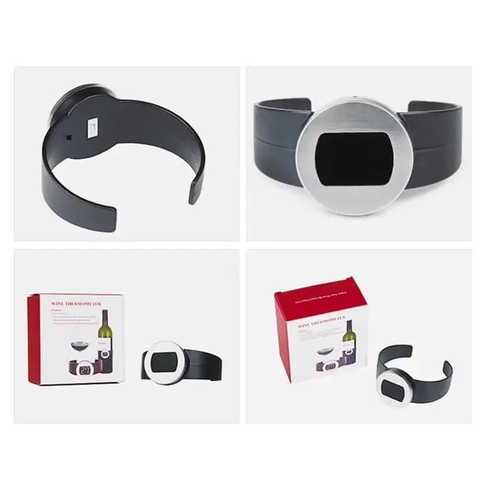 Thermomètre électronique numérique pour bouteille de vin rouge, affichage LCD, outil pour vin, monit