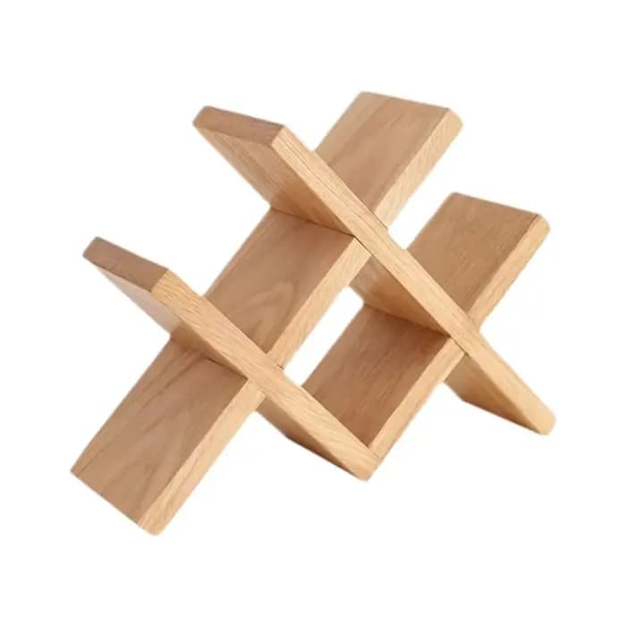 Porte-bouteilles en bois massif pour 4 bouteilles, style rustique, étagère de rangement pour vin, pr