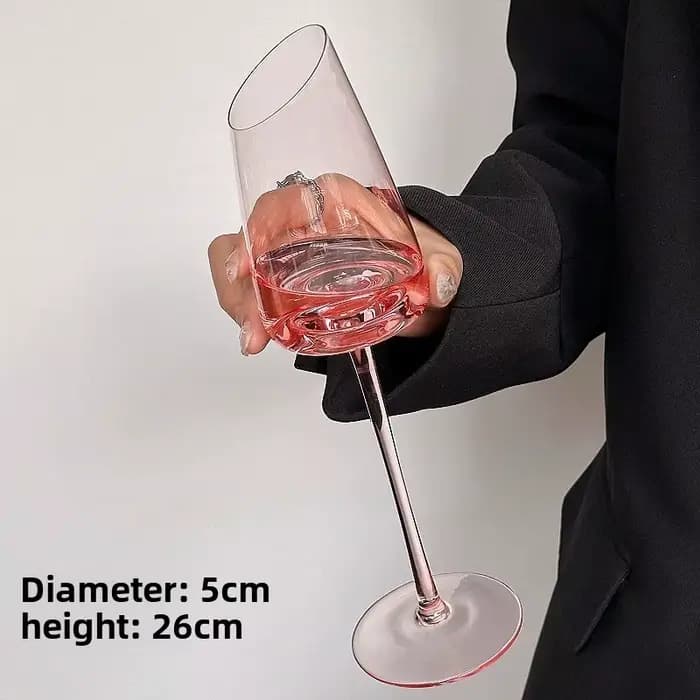 Verre à Champagne rose à bouche inclinée, édition limitée française, verre à vin haut de gamme, Nich