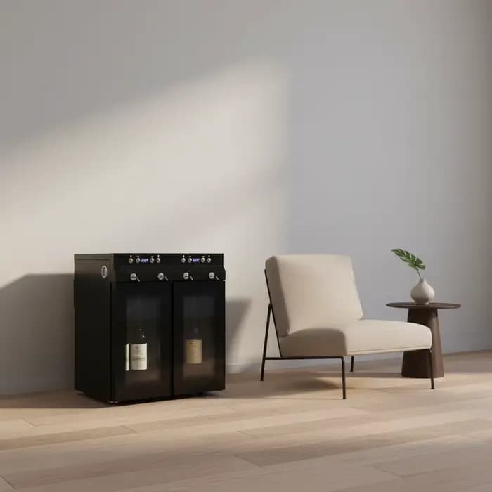 Distributeur de vin électrique automatique en acier inoxydable pour 4 bouteilles