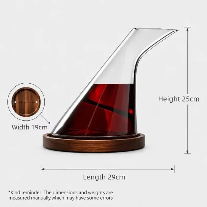 Carafe à vin en verre de grande capacité, verseur à vin créatif, accessoire de bar décoratif pour re