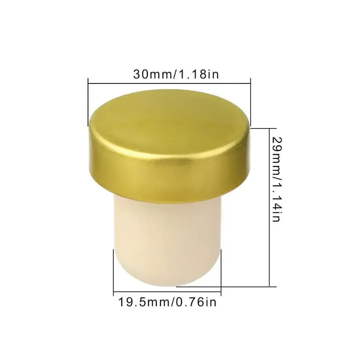 Bouchon en silicone pour bouteille de champagne, vin, bière, bouchon de liège, scellant de bouteille