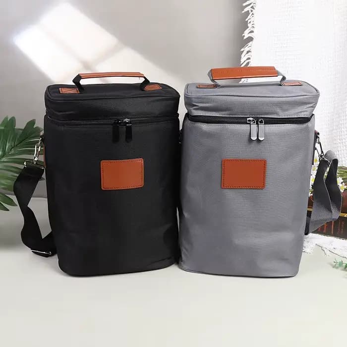 Sac à déjeuner sac isolant vin rouge 4 bouteilles vin glace froide refroidisseur pochettes en plein air porte-vin
