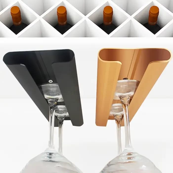 Support de verre à vin à l'envers en alliage d'aluminium