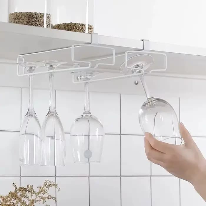 Support de rangement suspendu sans perçage pour verres à vin