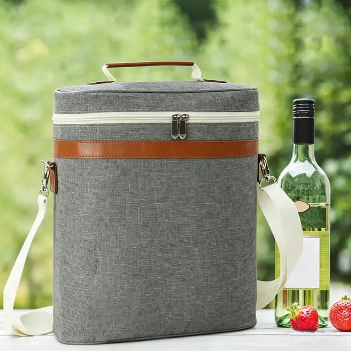Sac isotherme pour 2/3 bouteilles de vin