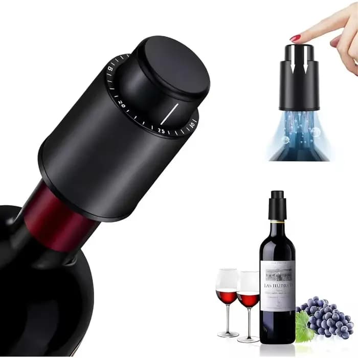 Bouchon de bouteille de vin sous vide réutilisable