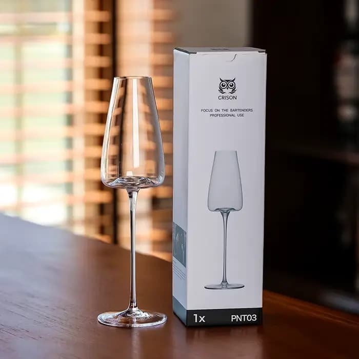 Verres de Cocktail à Champagne en Forme de Flûte en Verre de Clip Ultra-Mince