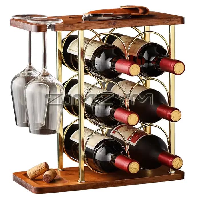 Casier à vin en bois cuisine bouteille de vin support de rangement Bar armoire à vin