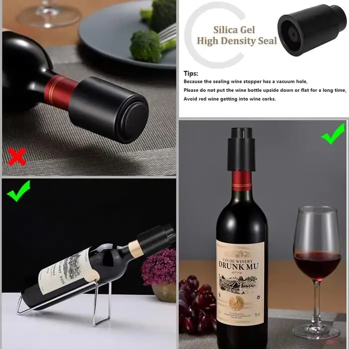 Bouchon de bouteille de vin sous vide
