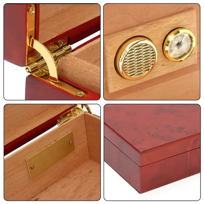 Boîte d'humidification à cigares avec hygromètre