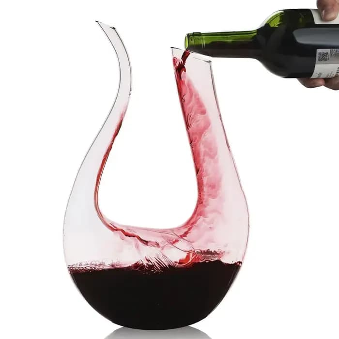Décanteur de bouteille de vin en forme de U