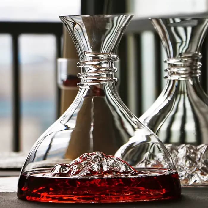 Carafe à Vin Rouge en Verre Clip