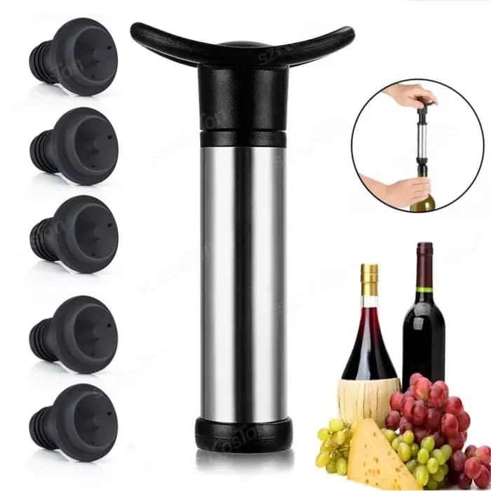 Bouchon de bouteille de vin avec pompe à vide