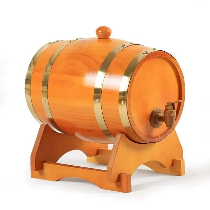 JUSTINLAU 3L/5L baril de vin en bois Vintage chêne bière accessoires de brassage récipient de stockage de whisky décoration de la maison outils de Bar à vin