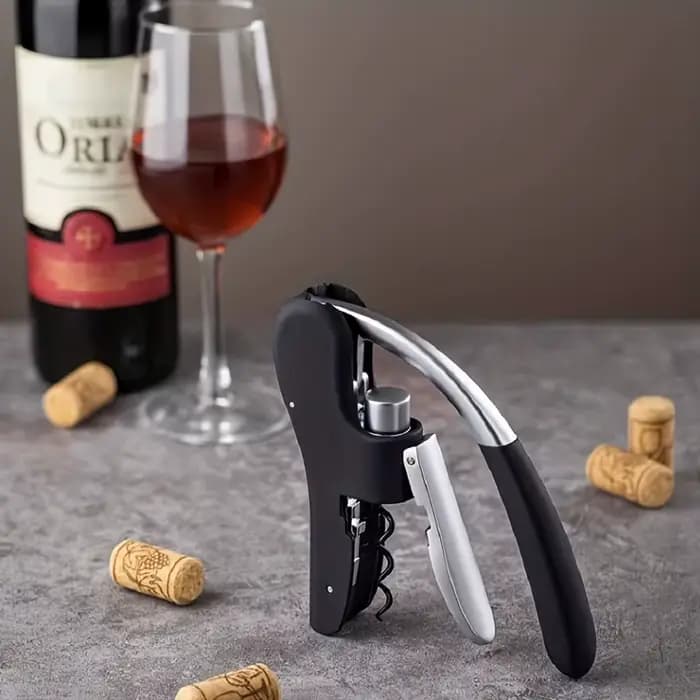 Tire-bouchon à vin, levier en liège domestique