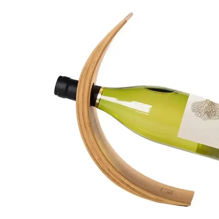 Support de bouteille de vin rouge en bambou