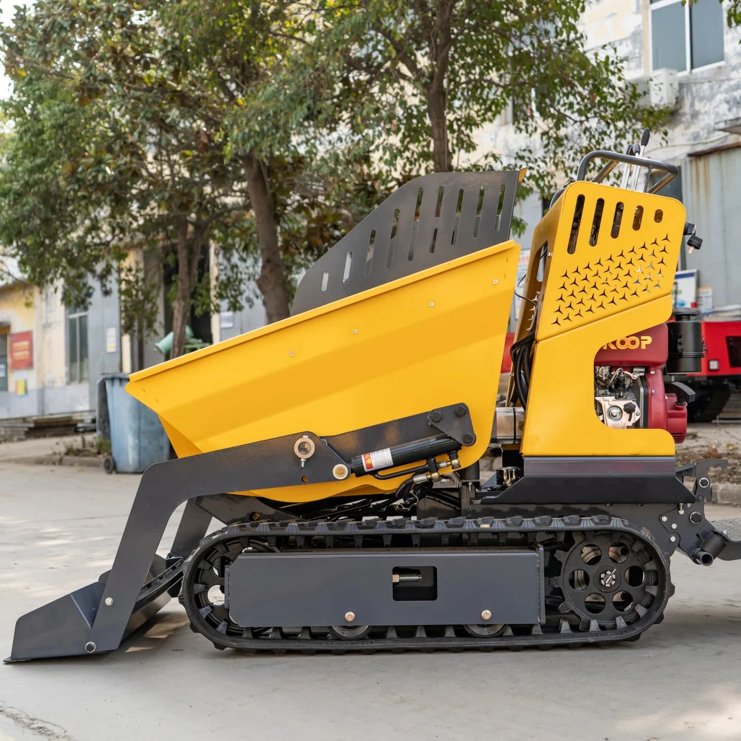 Mini-dumper sur chenilles autopropulsé 2026, personnalisé, à levage hydraulique, haute capacité de c