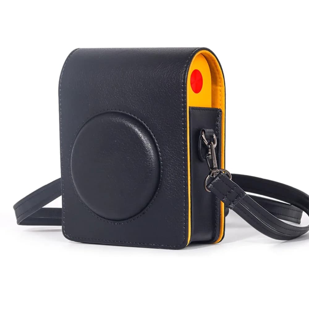 Avec bandoulière étui pour appareil photo instantané en cuir PU housse de protection anti-rayures an