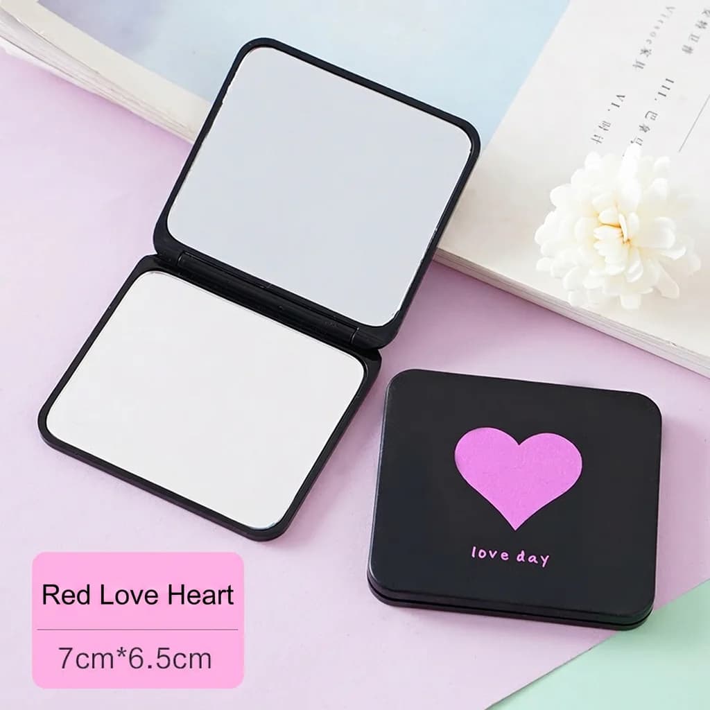 Mini miroir cosmétique élégant et pliable, miroir de maquillage portable et compact, idéal pour la s