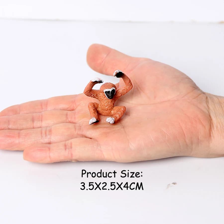 Figurines de simulation d'animaux sauvages : Mandrill, Chimpanzé, Gorille, Gibbon, Singe - Collectio
