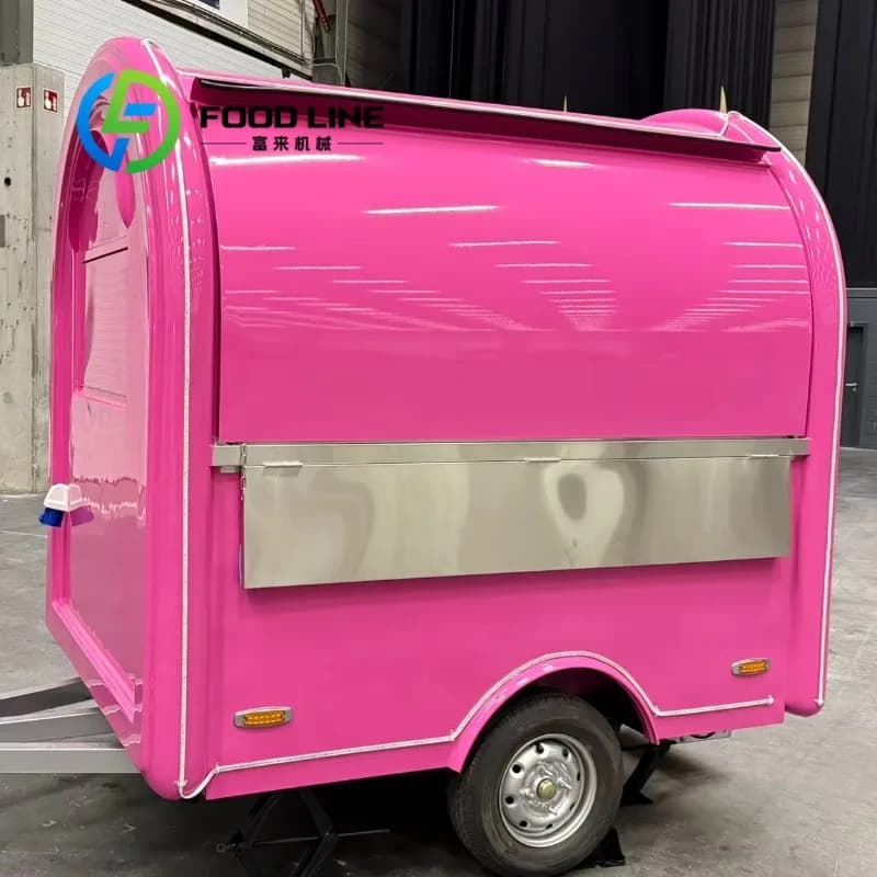 Mini remorque alimentaire, Van à crème glacée, cuisine, salle à manger, voiture, chariot de vente de