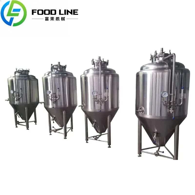 Réservoir de Fermentation de bière isobarique conique en acier inoxydable, 100l, 200l, pour microbra