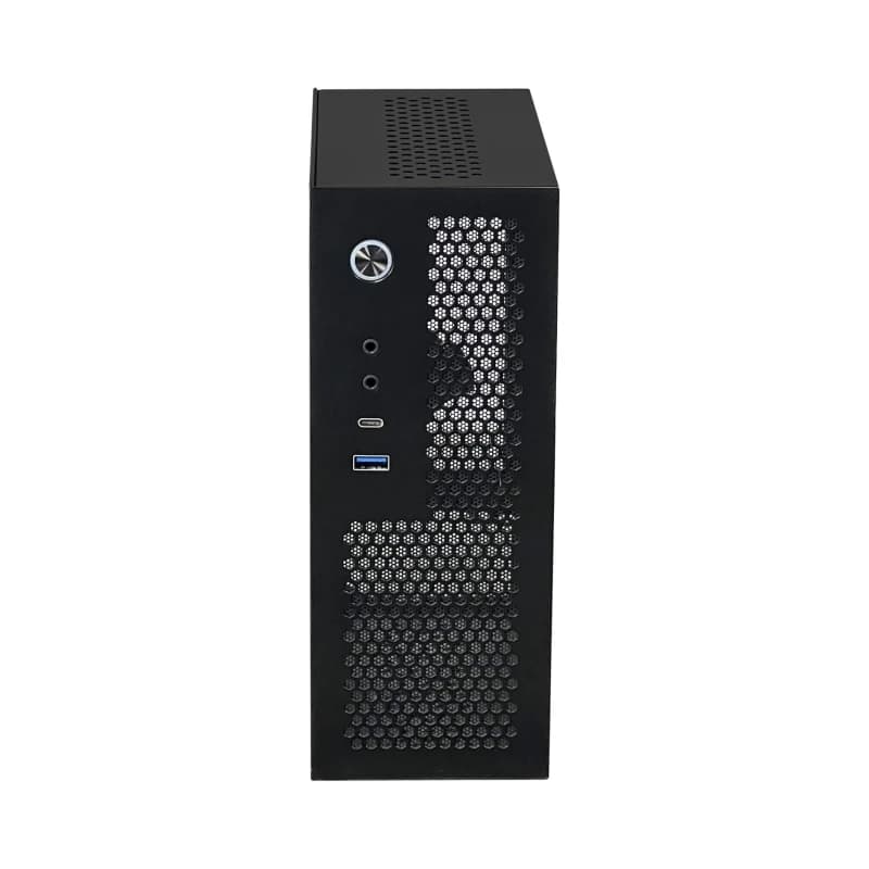 Mini boîtier d'ordinateur ITX pour châssis de bureau Typec (10g) + USB3.0 noir Mini-ITX 0.8mm SPCC b