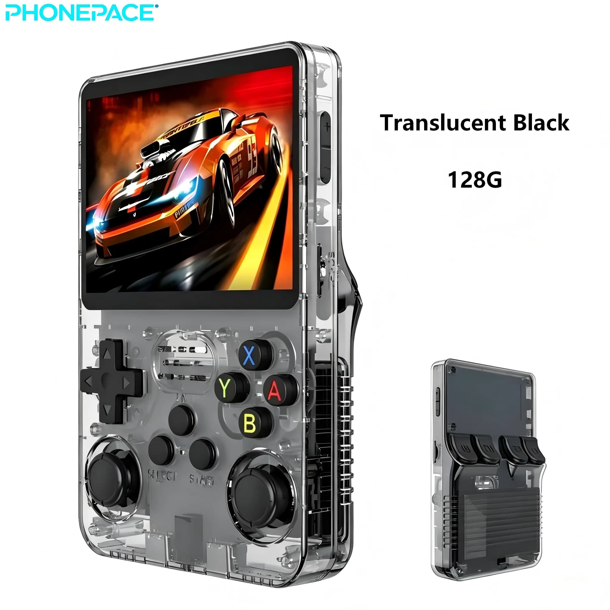 Console de jeu rétro portable R36S Mini, écran IPS 3,5 pouces, stockage 128 Go, lecteur multimédia v