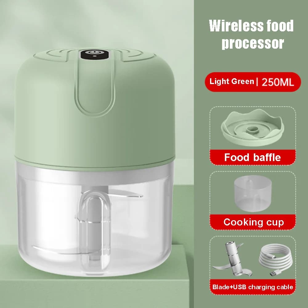 Mini hachoir à viande électrique 250 ml, machine à purée d'ail, hachoir à oignon, gingembre, piment,