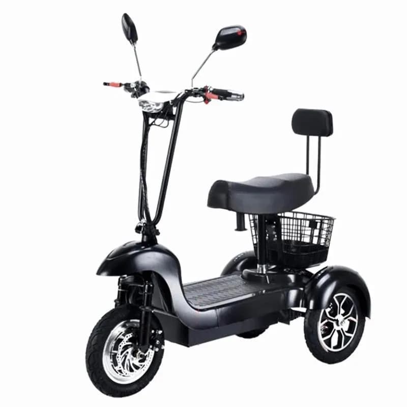 Mini Tricycle Électrique à 3 Roues pour Adulte, Scooter de 500W pour Personnes Âgées, avec mir de Ch