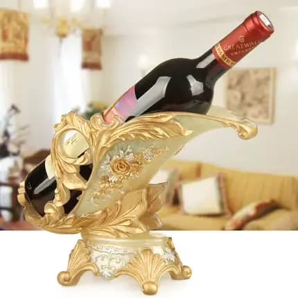 Casier à vin créatif en résine pour salon européen, ornements de décoration de placard, casier à bou