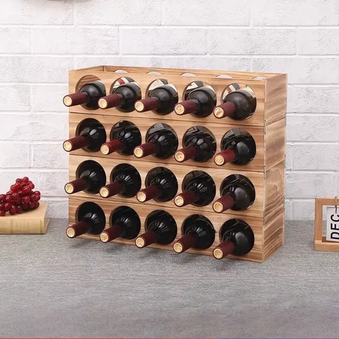 Casier à vin modulaire en bois massif