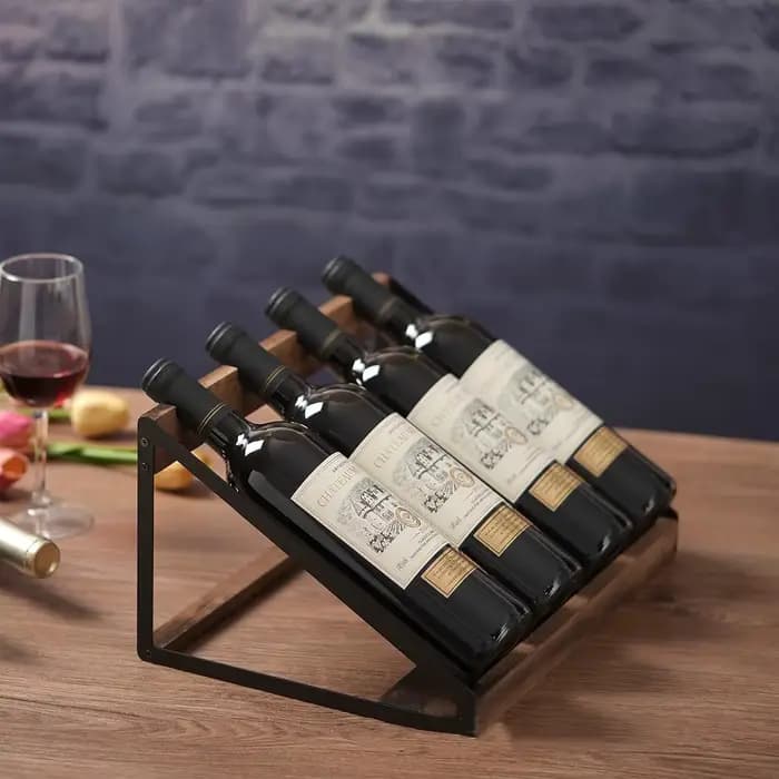 Casier à vin rouge en bois