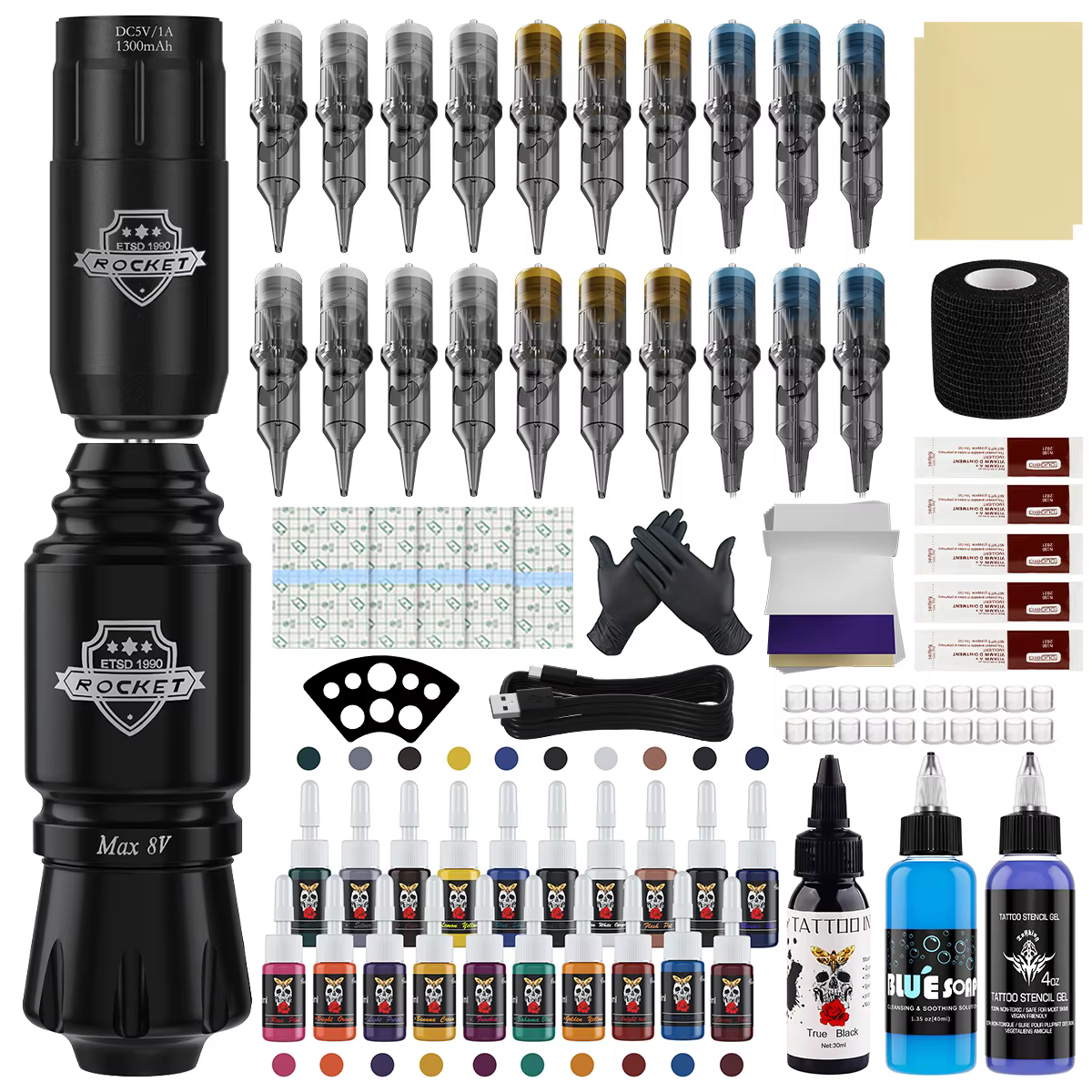 Ensemble de tatouage Mini fusée stylo court tout en un Machine tatouage brouillard stylo de tatouage
