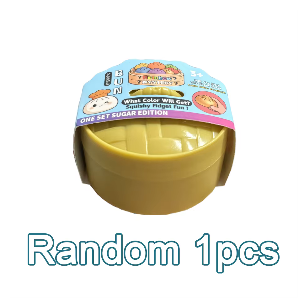Mini Squishy Pâton Scintillant avec Boîte, Jouet Sensoriel en Forme de Boulette de Pâte Souple pour 