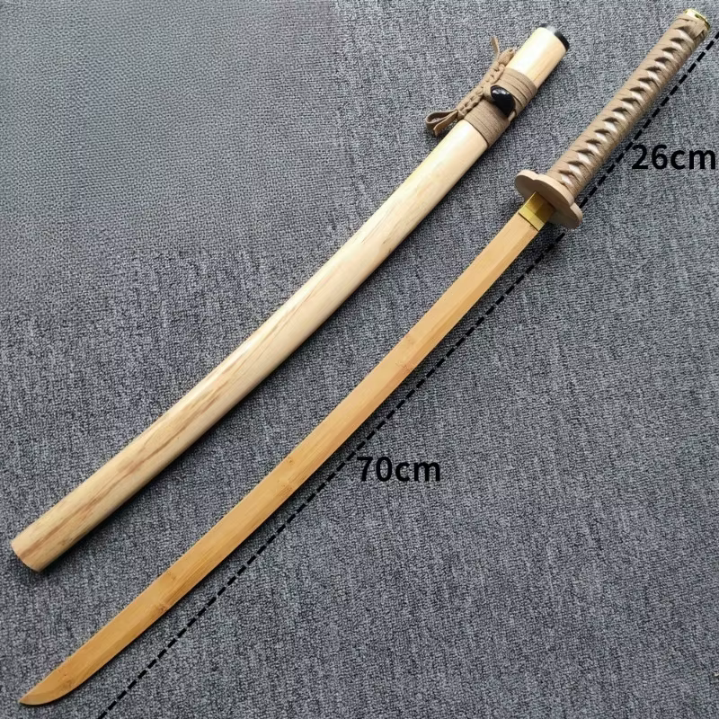 Épées Katana en bois de 103cm/40,56 pouces, accessoires de modèle de samouraï avec gaine, pratique d