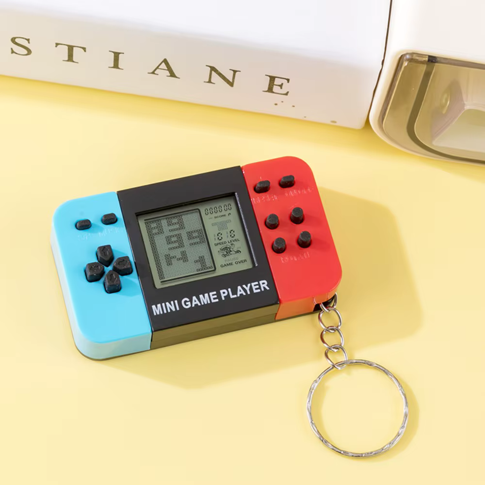 Console de jeu portable Mini Tetris 2026, Jouet pendentif porte-clés électronique classique et nosta