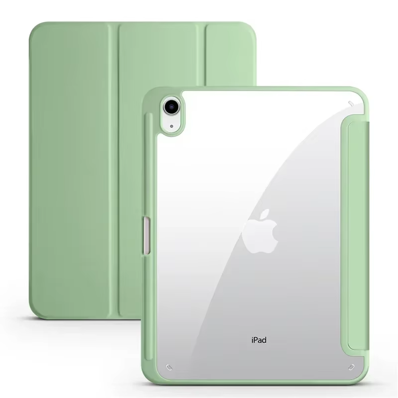 Étui pour iPad 10e génération avec support pour stylet, coque rigide transparente en acrylique à tro