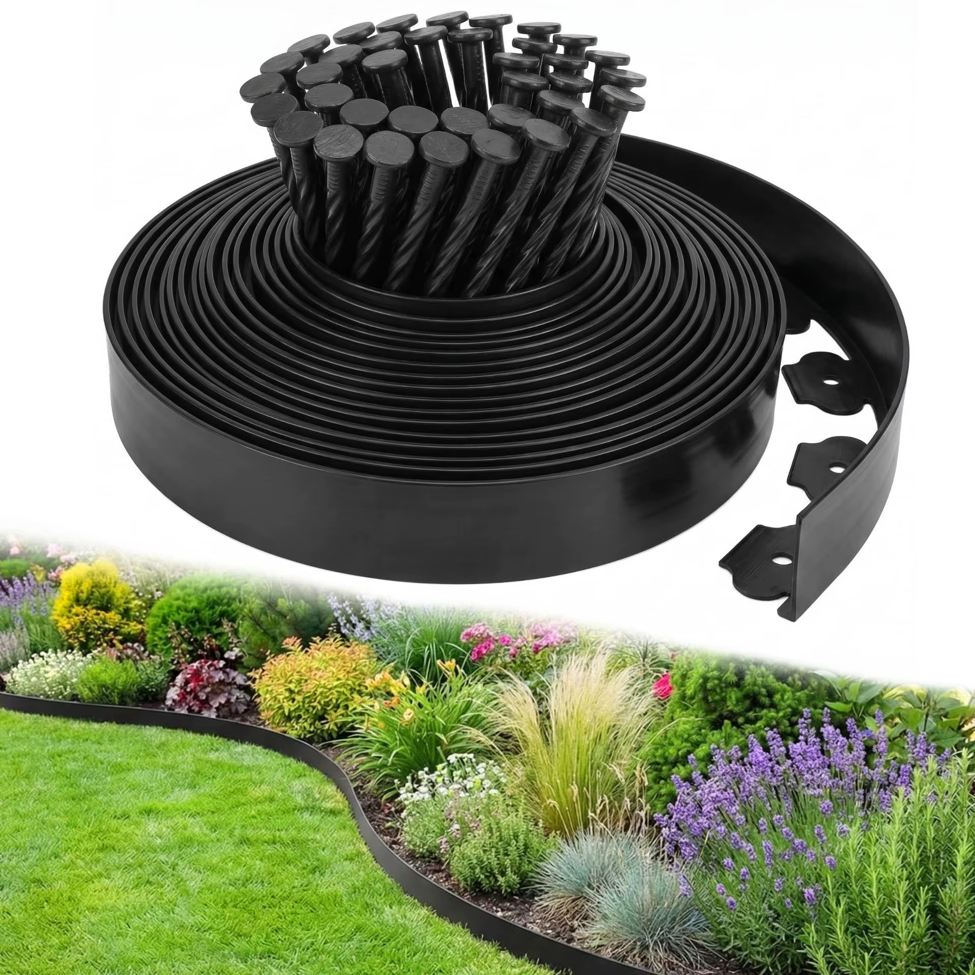 Accessoires de jardinage extérieur, Bande de bordure pour pelouse, Protection d'arbre, Panneau de sé