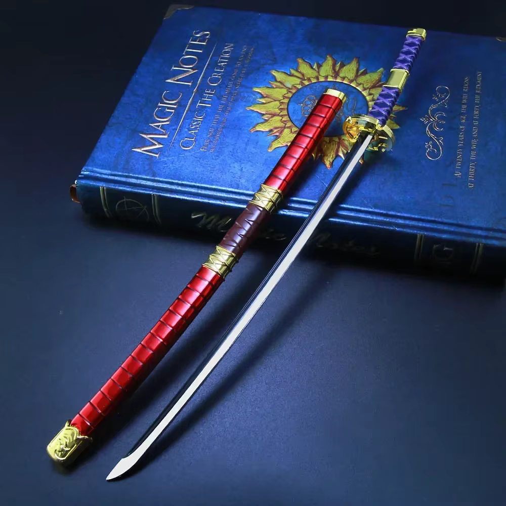 Katana en métal Roronoa Zoro de 25 cm, petit sabre, mini couteau ninja, One Piece, véritable katana 