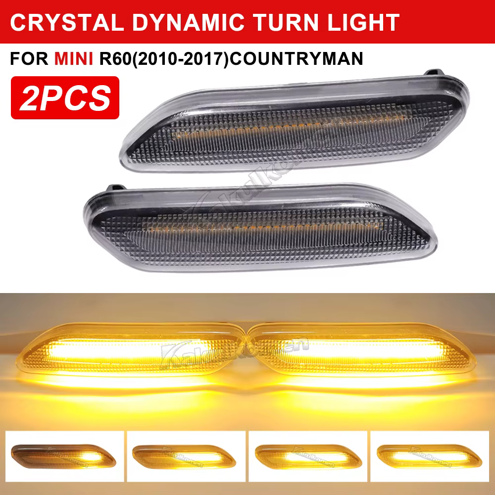 Feux de position latéraux LED dynamiques à défilement, clignotants, feux de clignotant pour BMW MINI