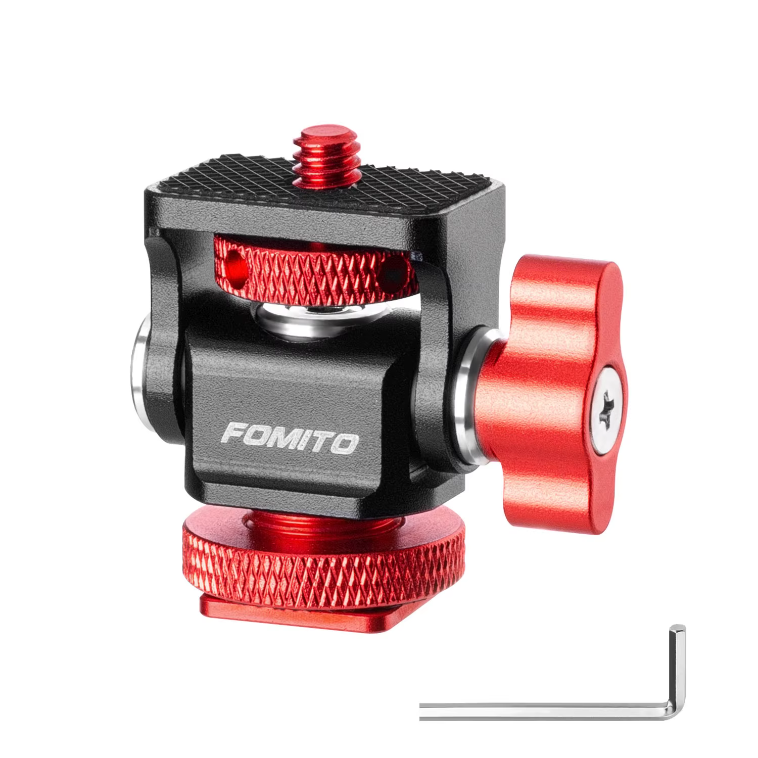 Tête de trépied avec sabot froid, mini support de moniteur, adaptateur de montage, percussion et inc
