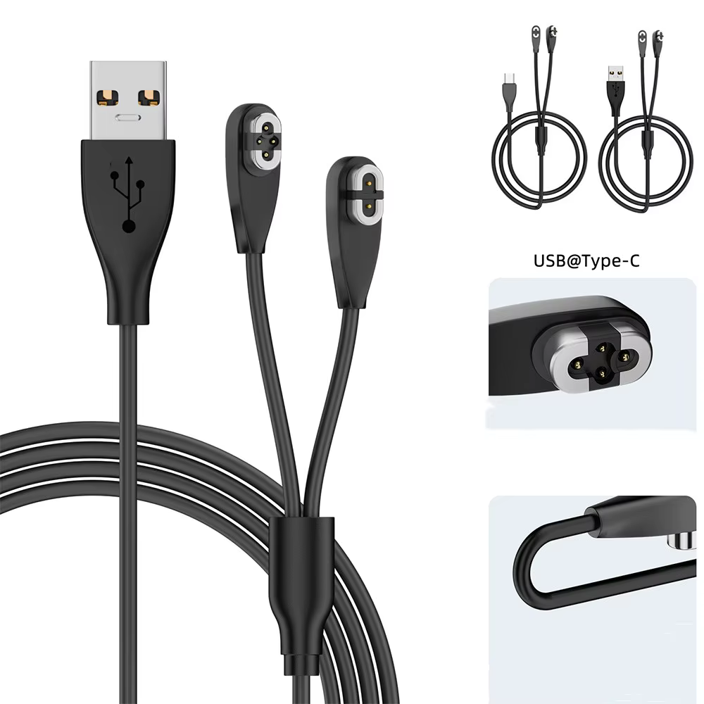 Câble de chargement USB magnétique 2 en 1, pour Shokz OpenRun Air pour Aftershokz Aeropex AS800/ S80
