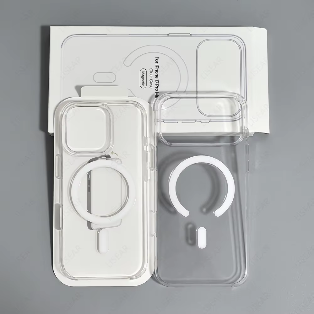 Coque de téléphone magnétique transparente originale, pour iPhone 18 17 Pro Max 16 15 14 Plus 13 12 