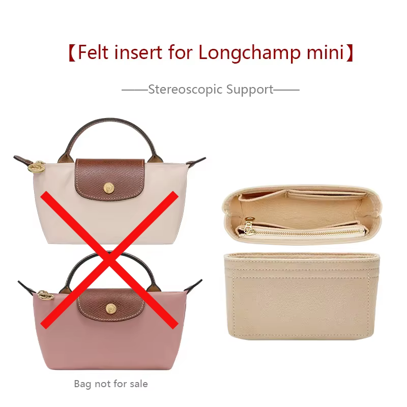 Insert organisateur de sac pour Longchamp Mini Dupont, sac en papier, rangement léger, Support de sa