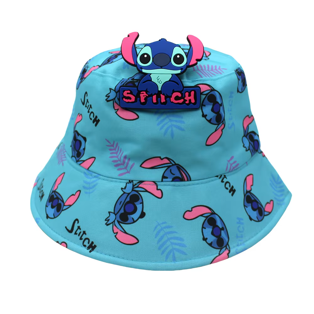Casquette de pêcheur Stitch Disney Anime avec imprimé ange, chapeau de bassin mignon, coiffe pour ga